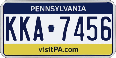 PA license plate KKA7456