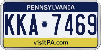 PA license plate KKA7469