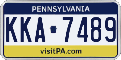 PA license plate KKA7489