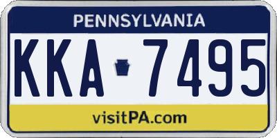 PA license plate KKA7495