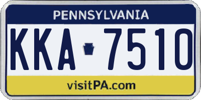 PA license plate KKA7510