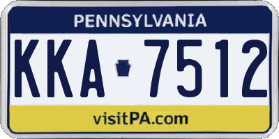 PA license plate KKA7512