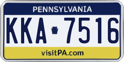 PA license plate KKA7516