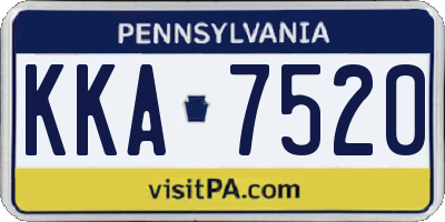 PA license plate KKA7520