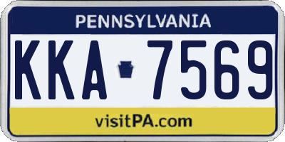 PA license plate KKA7569