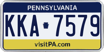 PA license plate KKA7579