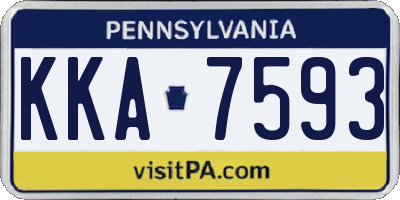 PA license plate KKA7593