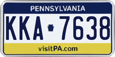 PA license plate KKA7638