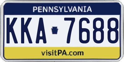 PA license plate KKA7688