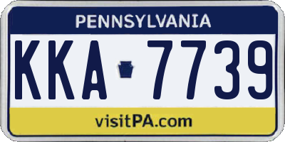 PA license plate KKA7739