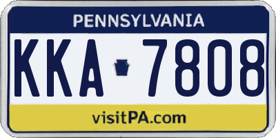 PA license plate KKA7808