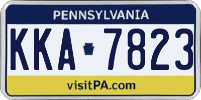 PA license plate KKA7823