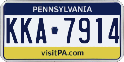 PA license plate KKA7914