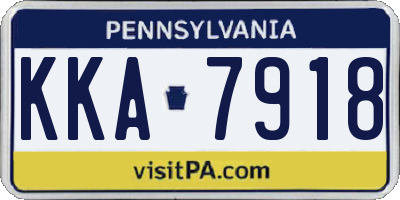 PA license plate KKA7918