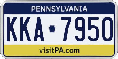 PA license plate KKA7950
