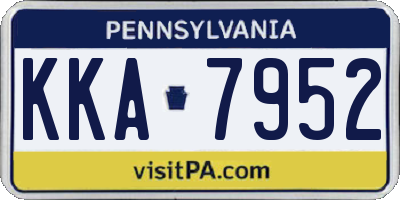 PA license plate KKA7952