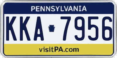 PA license plate KKA7956