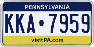 PA license plate KKA7959