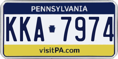 PA license plate KKA7974