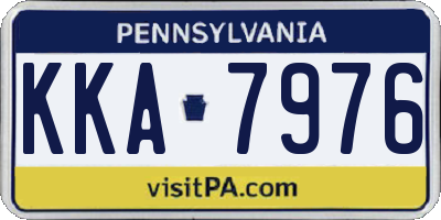 PA license plate KKA7976