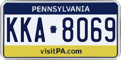 PA license plate KKA8069
