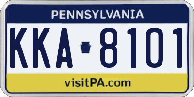 PA license plate KKA8101