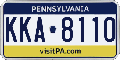 PA license plate KKA8110