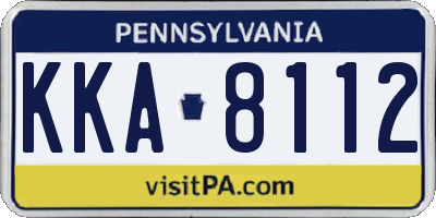 PA license plate KKA8112