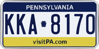 PA license plate KKA8170