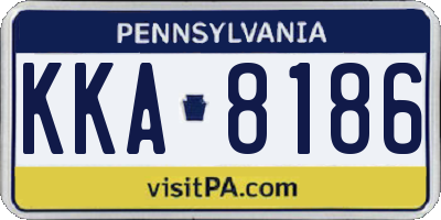 PA license plate KKA8186
