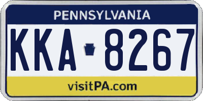 PA license plate KKA8267