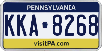 PA license plate KKA8268