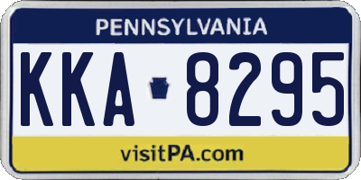PA license plate KKA8295