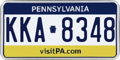 PA license plate KKA8348