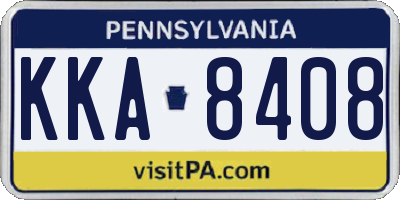 PA license plate KKA8408