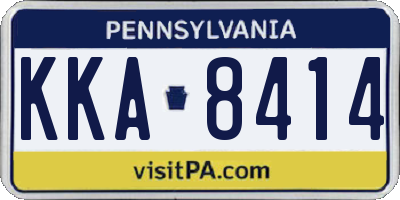 PA license plate KKA8414