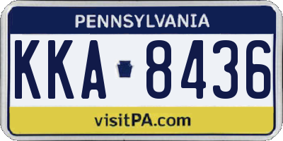 PA license plate KKA8436