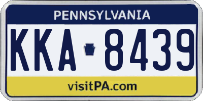 PA license plate KKA8439