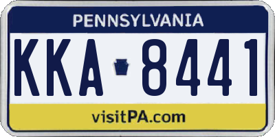 PA license plate KKA8441