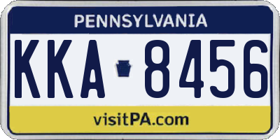 PA license plate KKA8456
