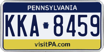 PA license plate KKA8459