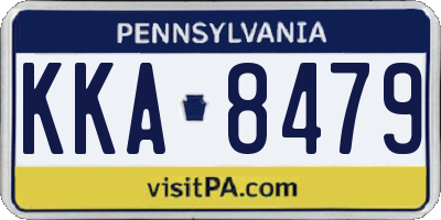PA license plate KKA8479
