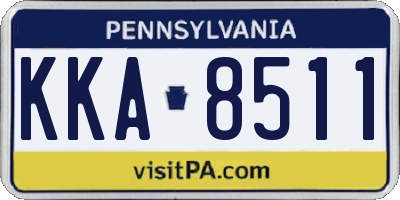 PA license plate KKA8511