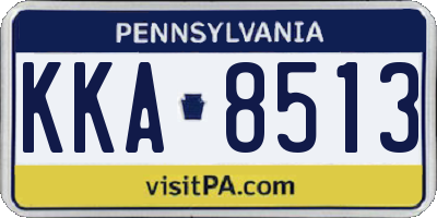 PA license plate KKA8513