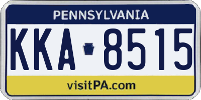 PA license plate KKA8515