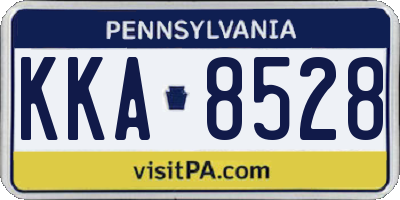 PA license plate KKA8528
