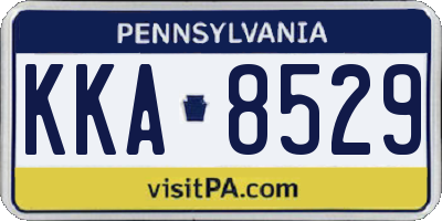 PA license plate KKA8529