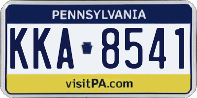 PA license plate KKA8541