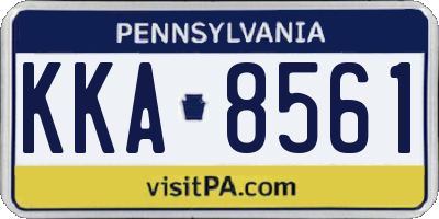 PA license plate KKA8561