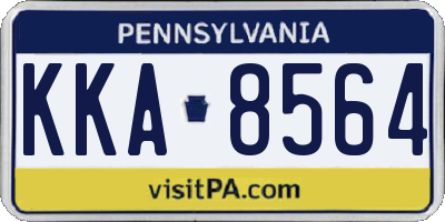 PA license plate KKA8564